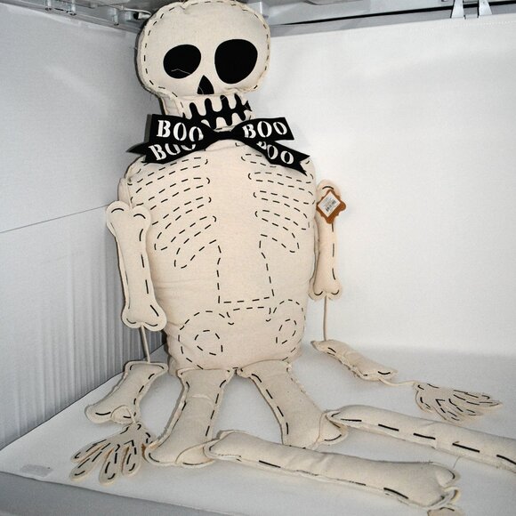 Mud Pie Halloween Stuffed Skeleton Sitter #40030138 NWT Details: Life-sized stuf - Picture 2 of 6